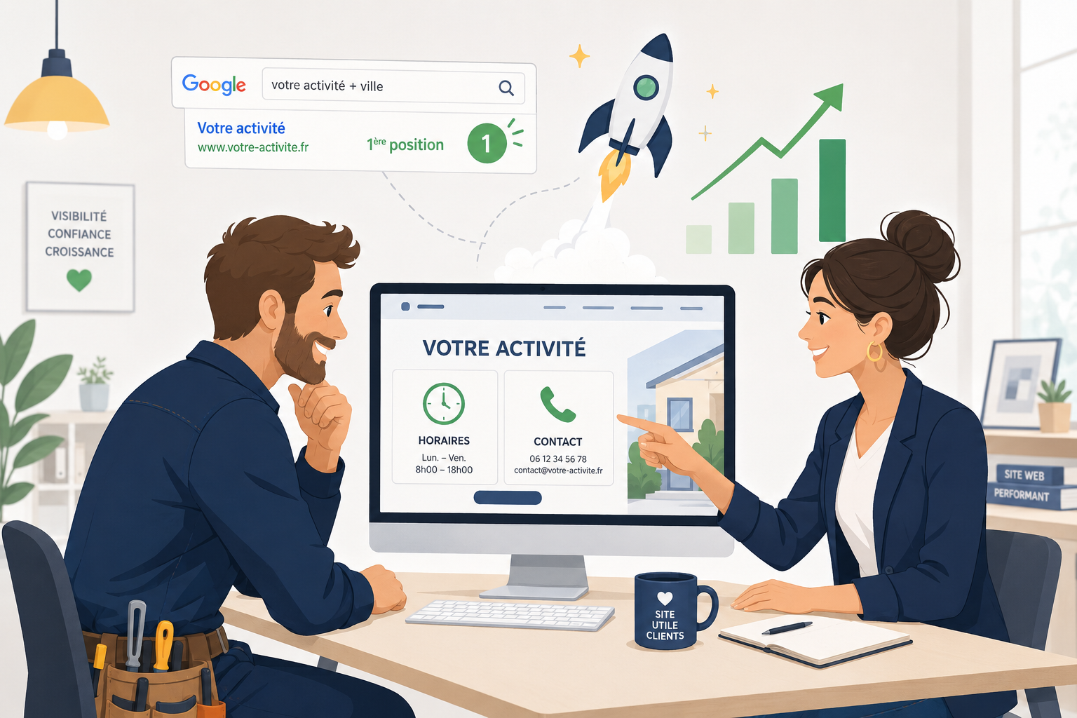 Accompagnement création site internet artisan