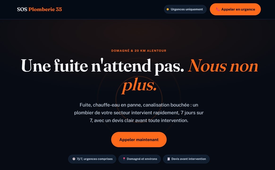 site plombier